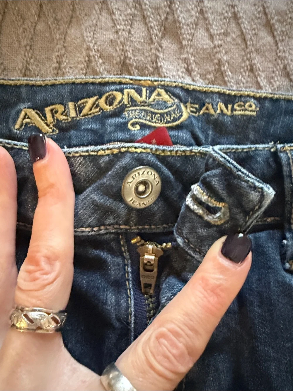 Women's Dark Blue Denim Cuffed Shorts